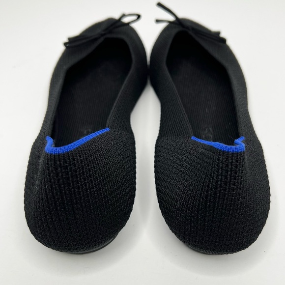 Rothy's The Flat Noir Mesh Textile Bows Black Classic Ballet Size 9 - Picture 4 of 13